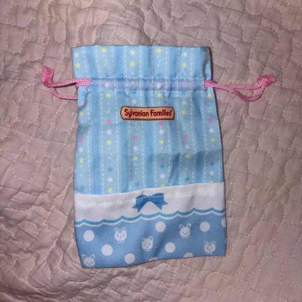[BUNJANG] Sylvanian Families Pouch Blue Gacha String / 실바니안 패밀리 파우치 블루 가챠 스트링
