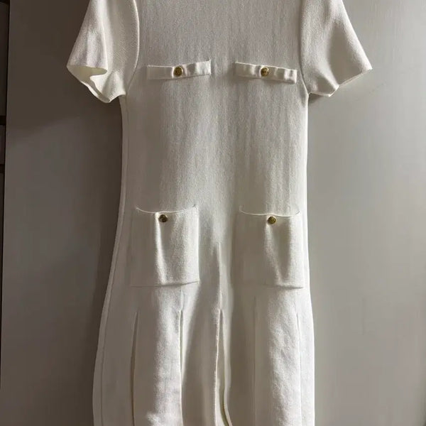 [BUNJANG] ZARA White Knit Dress S / ZARA 화이트 니트 원피스 S