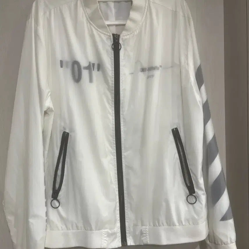 [BUNJANG] MENKOLA White Zip-Up Windbreaker Jacket XXL / MENKOLA 화이트 집업 바람막이 XXL