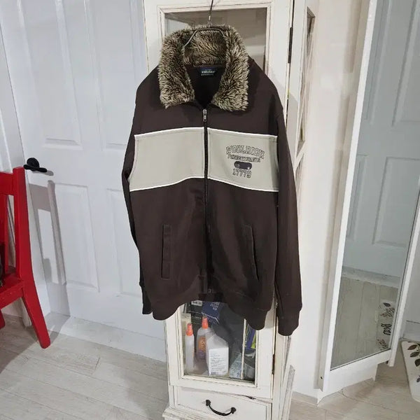 [BUNJANG] Woolrich Fur Collar Zip-Up Jacket Brown / 울리치 퍼카라 집업 자켓 브라운