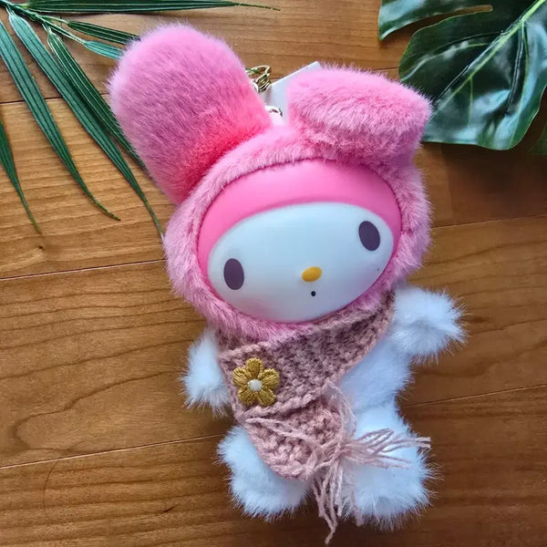 [BUNJANG] My Melody Muffler Doll Keychain Holder / (새상품) 머플러 마이멜로디 인형 키링 키홀더