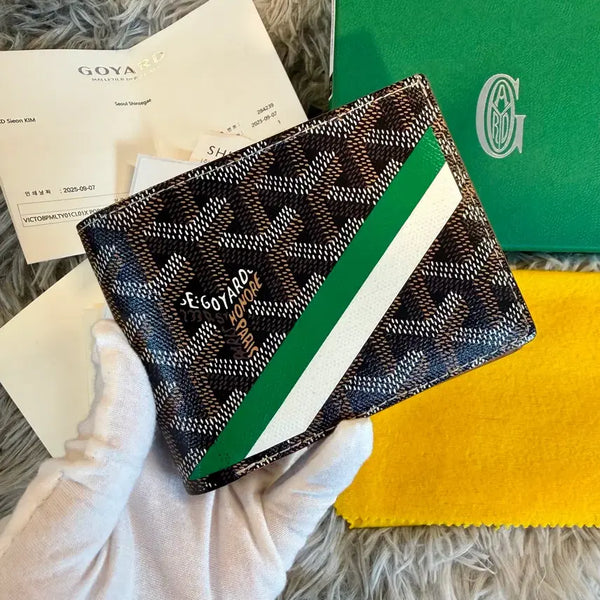 [BUNJANG] Goyard Victoire Bifold Wallet Black Tan / {새상품급} 고야드 빅투와르 마카쥬 블랙 탄 반지갑