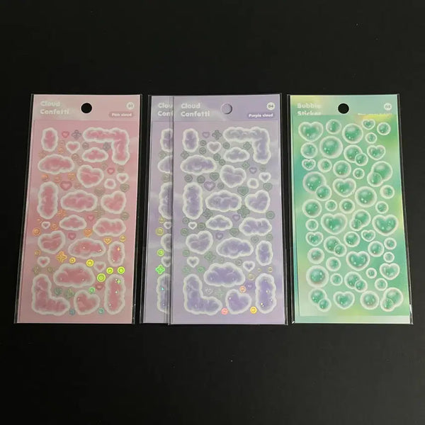 [BUNJANG] Ducky World Cloud Bubble Sticker (Sealed) / 더키월드 구름 버블 스티커 미개봉