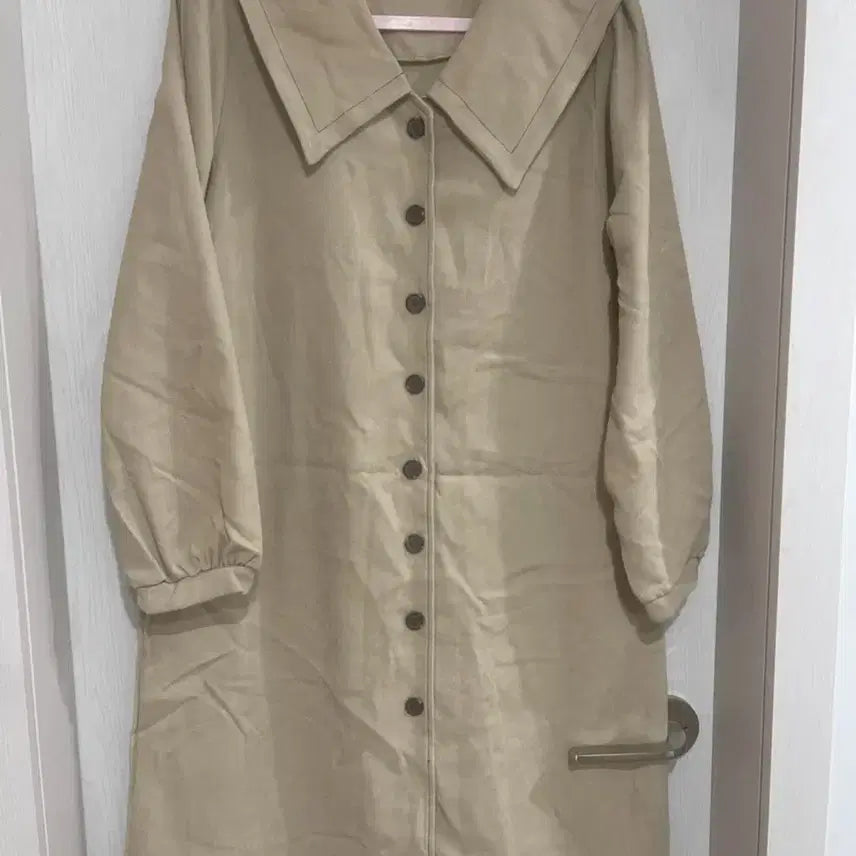 [BUNJANG] Beige Sailor Collar Dress / (새상품)베이지 세일러 카라 원피스