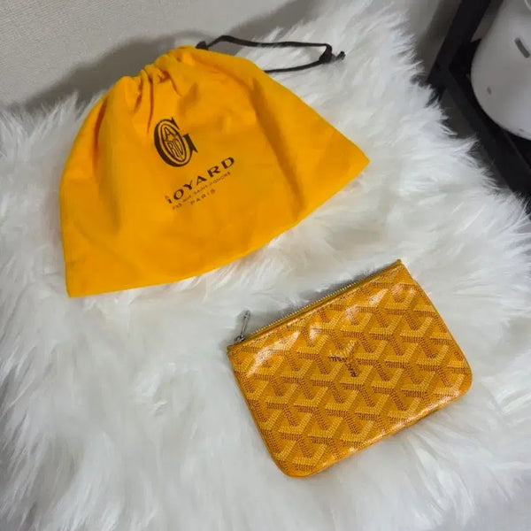 [BUNJANG] Goyard Senat Mini Pouch Yellow / 고야드 세나 미니 파우치 옐로우