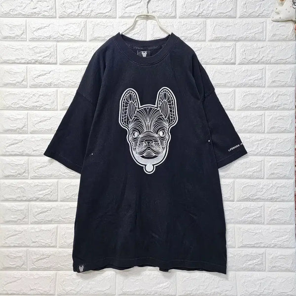 [BUNJANG] Lifework French Bulldog Graphic T-Shirt / 라이프워크 티셔츠