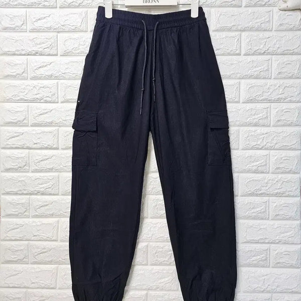 [BUNJANG] Black Cargo Jogger Pants / 블랙 카고 조거팬츠