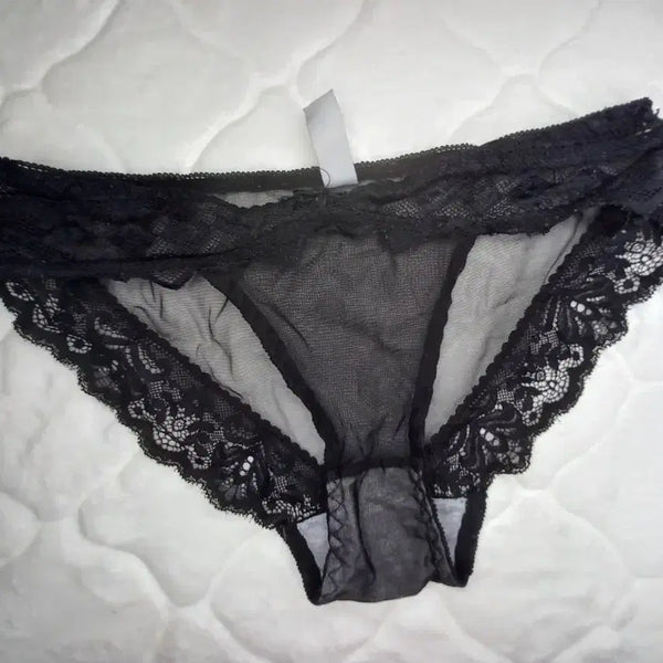 [BUNJANG] Black Lace See-Through Panties (Used) / 블랙 레이스 시스루 팬티 여성 중고