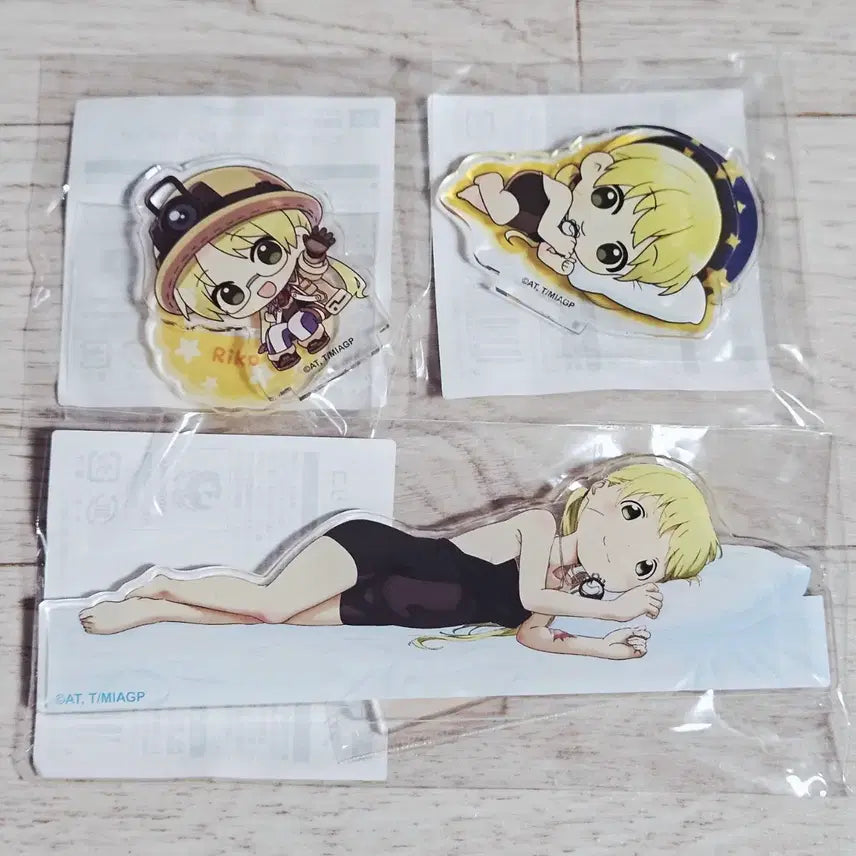 [BUNJANG] Made in Abyss Riko Kuji Acrylic Stand Set (3 Types) / [일괄 가격] 메이드 인 어비스 메인어 리코 쿠지 아크릴 스탠드 3종