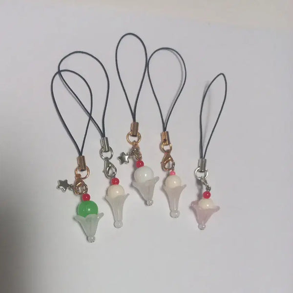 [BUNJANG] Parfait Cherry Bead Charm / 파르페 비즈 키링