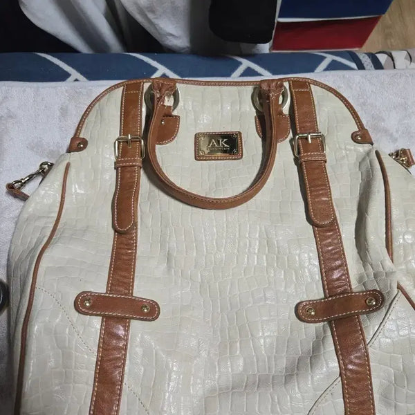 [BUNJANG] AK Anne Klein Women's Tote Bag Beige / AK 앤클라인 토트백 여성 가방 베이지색