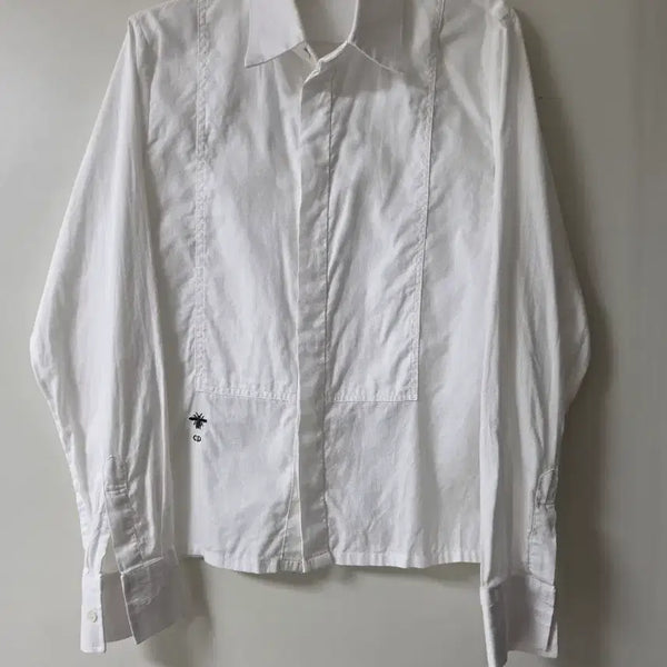 [BUNJANG] Christian Dior Embroidered Bee Shirt White / 크리스찬디올 셔츠 화이트 꿀벌 자수