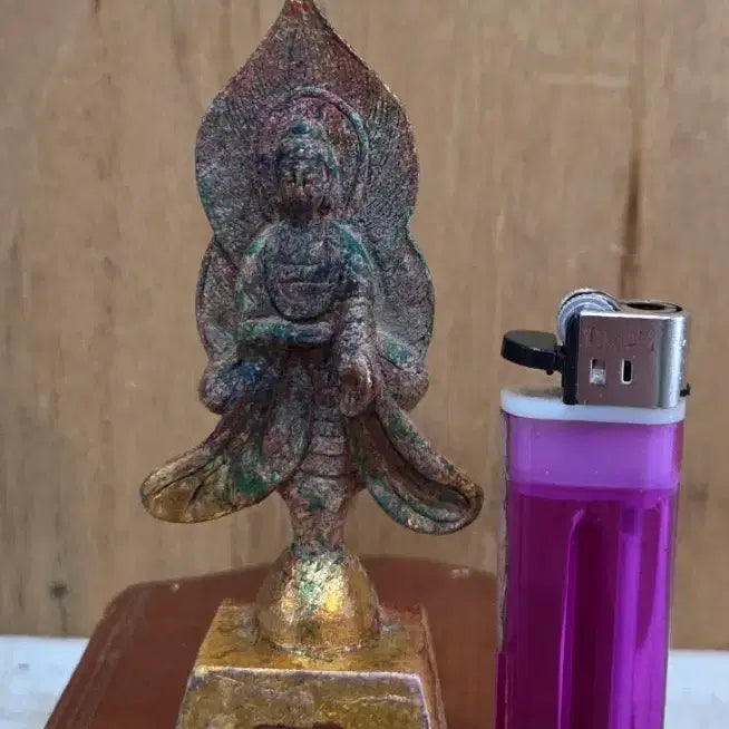 [BUNJANG] Gold Powder Bronze Deity Statue / 느낌좋은 금분 동 호신불