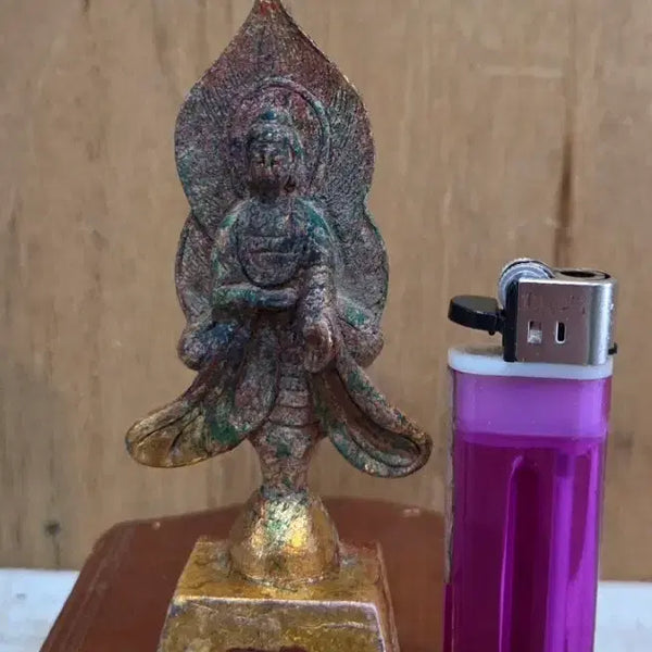 [BUNJANG] Gold Powder Bronze Deity Statue / 느낌좋은 금분 동 호신불