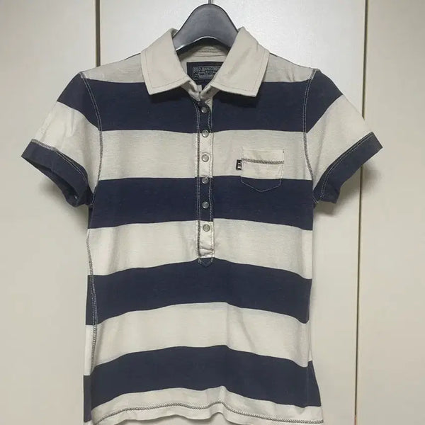 [BUNJANG] Polo Jeans Company Navy Stripe Polo T-Shirt - XS / 폴로진스 네이비 스트라이프 카라티 XS