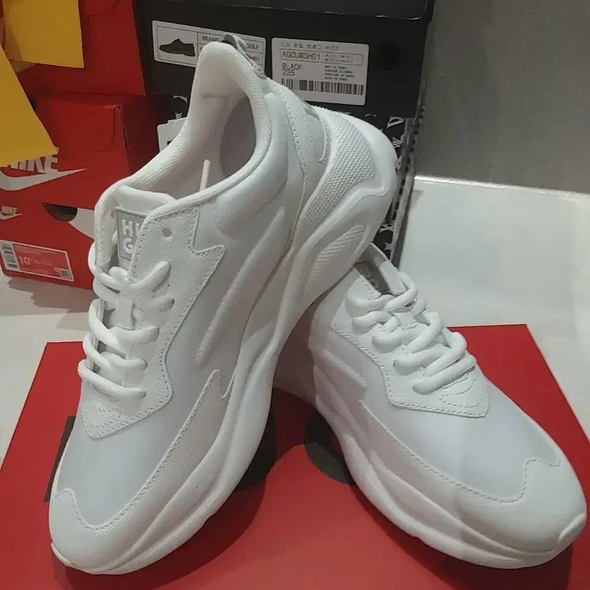 [BUNJANG] HUGO Genuine Leather Sneakers White 230 / 휴고(정품)스니커즈  화이트 230