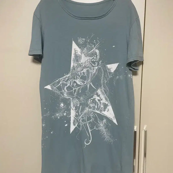 [BUNJANG] System Homme Women's Vintage Star Graphic T-Shirt Size 95 / System 옴므 여성 빈티지 스타 그래픽 티셔츠 95