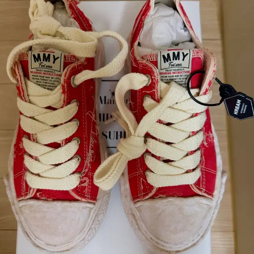 [BUNJANG] Mihara Yasuhiro Peterson 23 Overdyed Red Size 41 / 미하라야스히로 피터슨23 오버다이드 레드 41