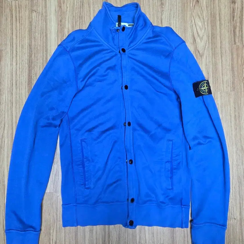 [BUNJANG] Stone Island Blue Zip-Up Cardigan (Size S) / 스톤아일랜드 블루 집업 가디건 S