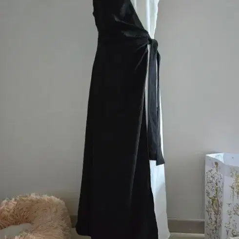 [BUNJANG] Mango Wrap Dress S Black/White / *새상품*망고 랩 원피스 S 블랙/화이트(텍있음)