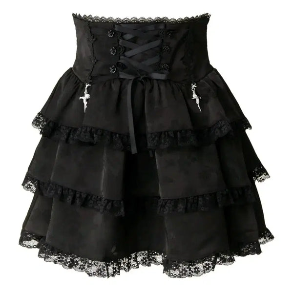 [BUNJANG] Dear My Love Frill Skirt (Black, 3L) / 새상품 7월까지)디마럽 프릴 스커트 양지뢰 양산형 리즈리사 노에미 마즈 시허니