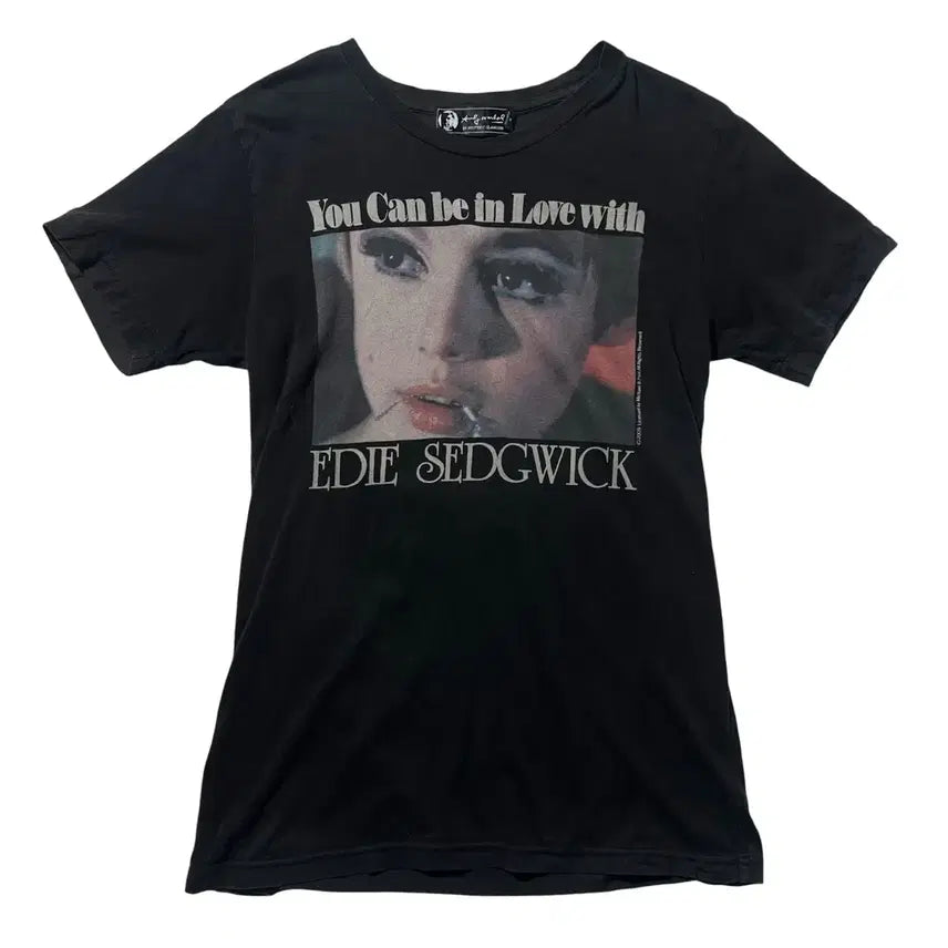 [BUNJANG] Hysteric Glamour Andy Warhol Edie Sedgwick Print Short Sleeve T-Shirt / [여S-M] 히스테릭 글래머 앤디워홀 에디 세즈윅 프린트 반팔 티셔츠