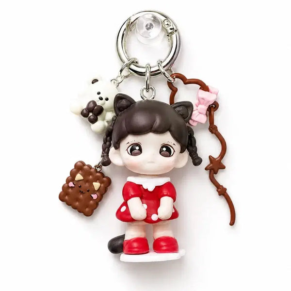 [BUNJANG] Bear and Cookie Charm Keychain / 날 가져