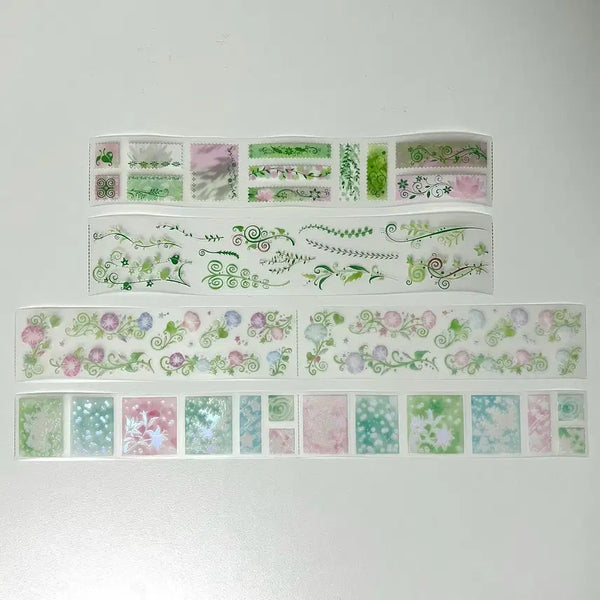 [BUNJANG] Pearly Button Kiss Cut Stickers Set (4 Types) / *4종세트*펄리버튼 키스컷 키스컷띵