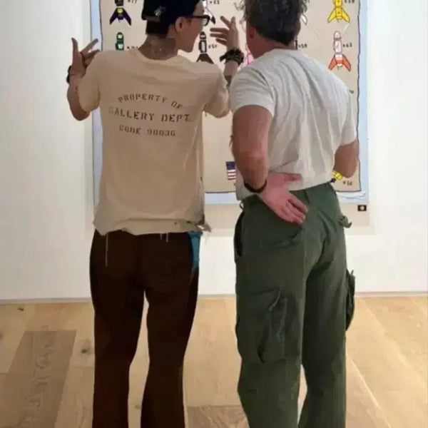 [BUNJANG] Gallery Department x Lanvin Embroidered Painted Pattern T-Shirt Ivory / 갤러리 디파트먼트 x 랑방 자수 페인티드 패턴 티셔츠 아이보리