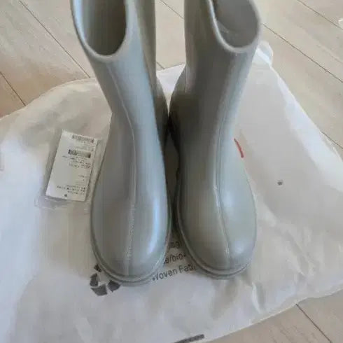 [BUNJANG] Play New York Women's Mid Rain Boots Grey 230 / *새상품*플레이뉴욕 여성용 미들 레인부츠 GREY 230