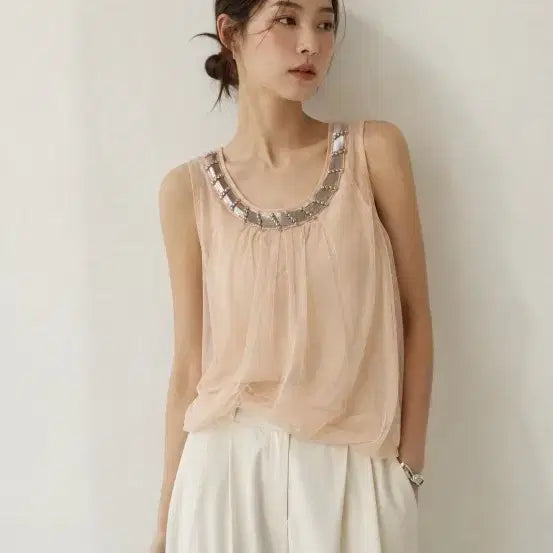 [BUNJANG] The Is Collection Sleeveless Blouse / 더이즈 콜렉션 여성 민소매 블라우스