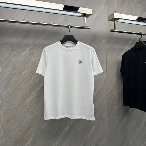 [BUNJANG] Moncler Classic Logo Patch Cotton T-Shirt White / 몽클레어  클래식 로고 와펜 코튼 반팔 티셔츠 화이트