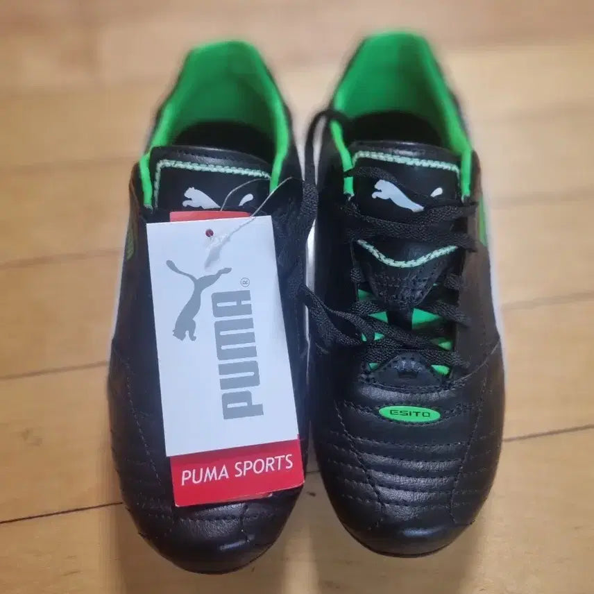 [BUNJANG] Puma Football Boots Black/Green 260mm / 푸마 축구화 블랙/그린 260mm