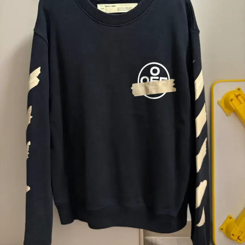 [BUNJANG] Off-White Tape Sweatshirt L / 오프화이트 테이프 맨투맨 L