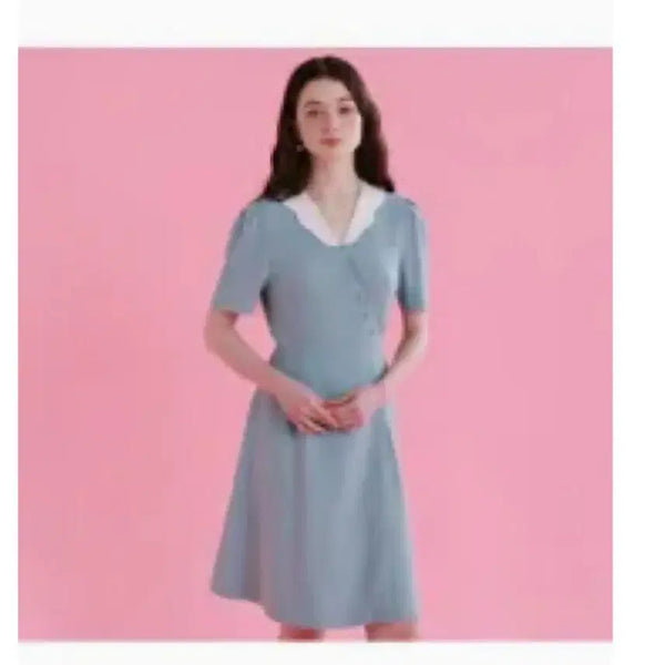 [BUNJANG] Vicky Light Blue Midi Dress / 비키 원피스