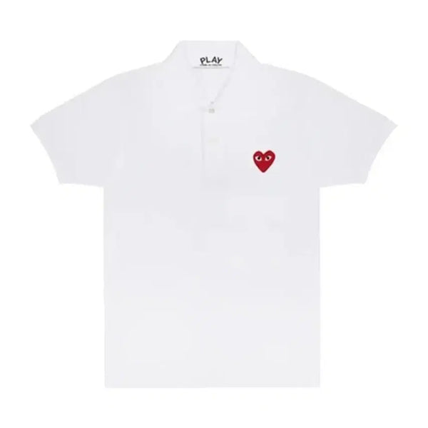 [BUNJANG] Comme des Garçons Short Sleeve Polo Shirt White M/L, Black XL / 꼼데 반팔 카라티 화이트 M, L, 블랙 XL