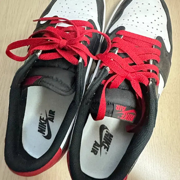[BUNJANG] Air Jordan 1 Retro OG Low Black Toe Sneakers / 조던 1 레트로 OG 로우 블랙토 270