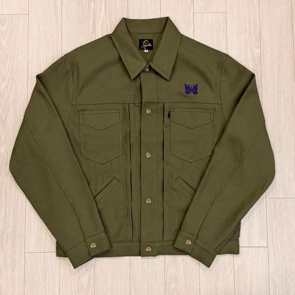 [BUNJANG] Needles Penny Jean Jacket Olive / 니들스 페니 진 자켓 올리브