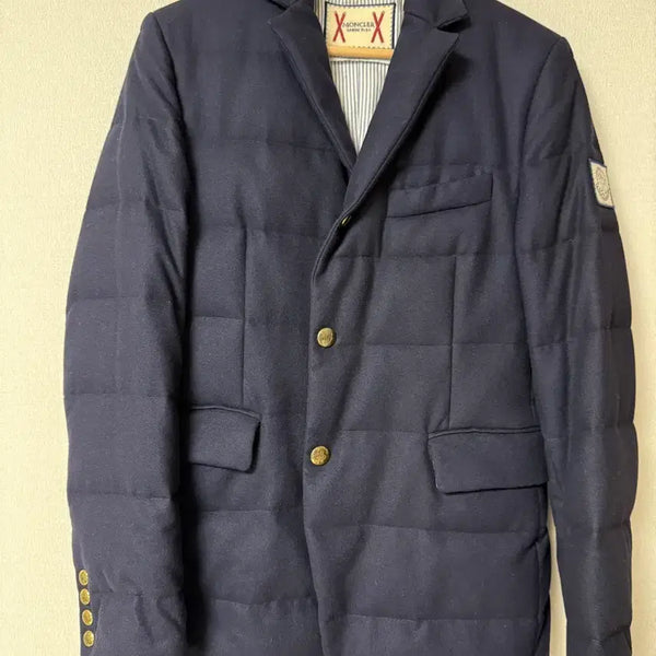 [BUNJANG] Moncler Gamme Bleu Padded Blazer Navy Size 2 / (정품) 몽클레어 감마블루 패딩 블레이저 네이비_2사이즈