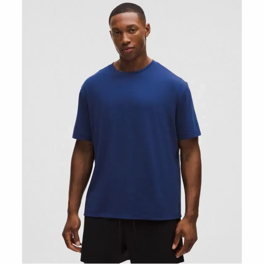 [BUNJANG] Lululemon Training Short Sleeve Shirt Blue Size M Oversized Fit / 이지셋 트레이닝 숏슬리브 셔츠 파랑색 m 사이즈 오버핏