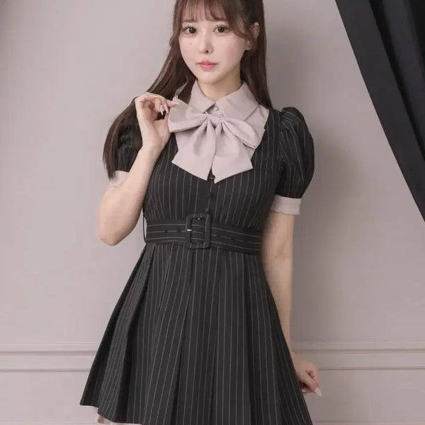 [BUNJANG] Pium Ribbon Mini Dress / 피움 pium 리본 미니 원피스 / 양산형 지뢰계 양지뢰 스나계