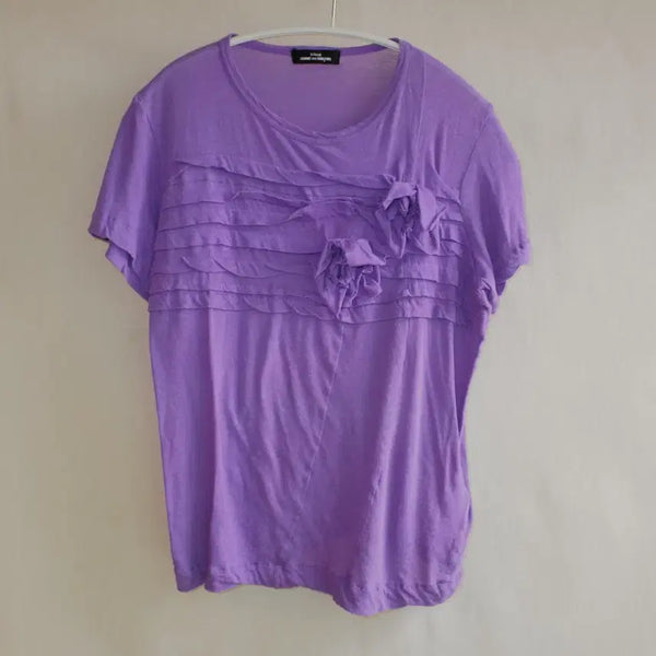 [BUNJANG] Comme des Garçons Tricot Corsage Frill Half-Sleeve T-Shirt / 꼼데가르송 트리콧 코사지 프릴 티셔츠