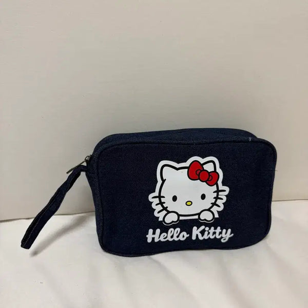 [BUNJANG] Sanrio Hello Kitty Denim Pouch / [새상품] 산리오 헬로키티 데님 파우치