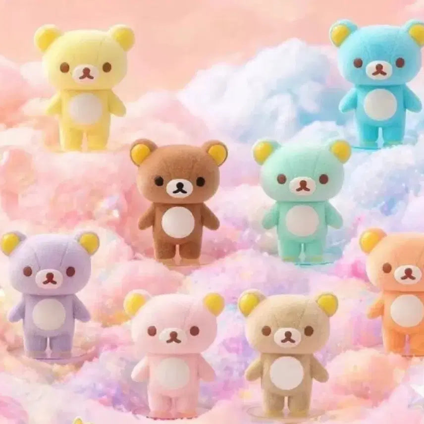 [BUNJANG] Rilakkuma Sherbet Fluffy Figure Full Box / 리락쿠마 샤베트 플로키 피규어 풀박스