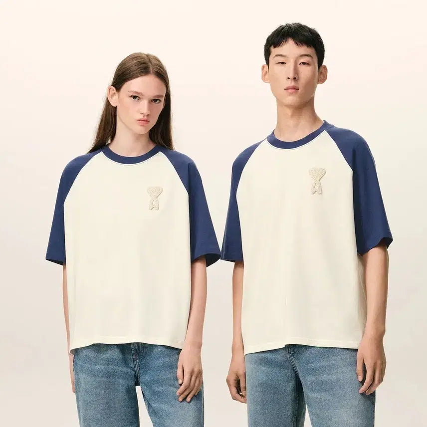 [BUNJANG] AMI Alexandre Mattiussi Raglan Colorblock T-Shirt / AMI 아미 나그랑 티셔츠