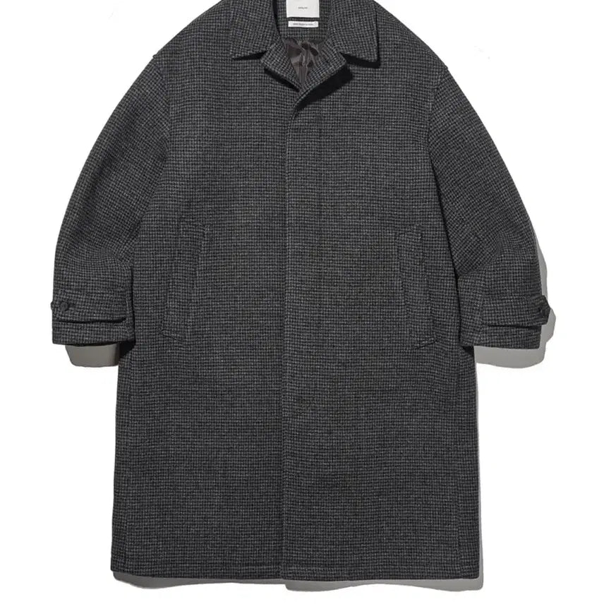 [BUNJANG] Ourself Extra Fine Melton Wool Mac Coat Houndstooth / [2] 아워셀브스 엑스트라 파인 멜튼울 맥코트 하운드투스