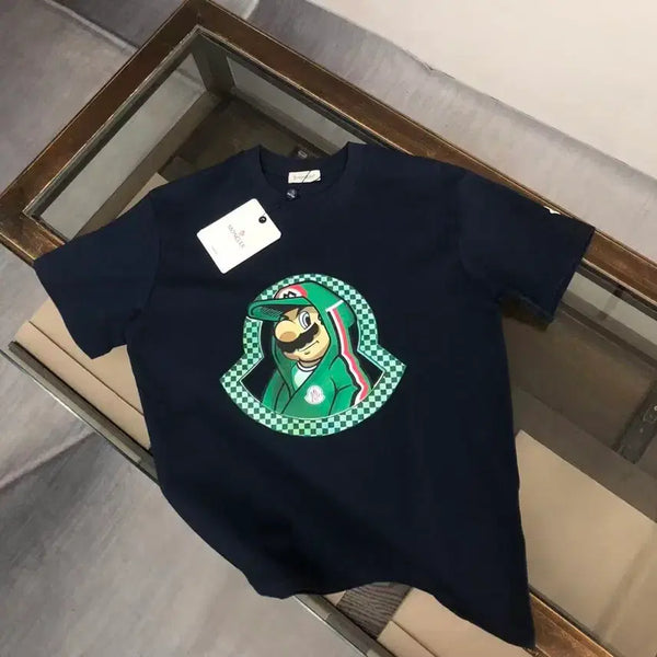 [BUNJANG] Moncler Mario & Luigi Cartoon Patch Short Sleeve T-Shirt / 몽클레어  마리오 루이지 카툰 패치 반팔 티셔츠