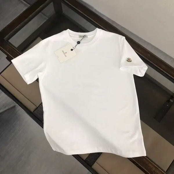 [BUNJANG] Moncler Classic Logo Applique Cotton Short Sleeve T-Shirt / 몽클레어 클래식 로고 와펜 코튼 반팔 티셔츠