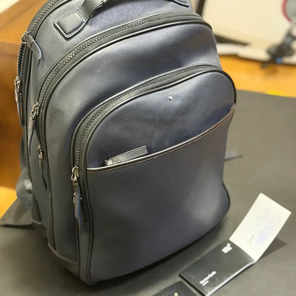 [BUNJANG] Montblanc Extreme Backpack (L) Blue-Brown / 몽블랑 익스트림 백팩(L) 블루브라운
