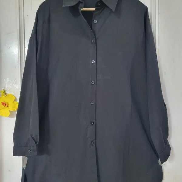 [BUNJANG] Cotton Shirt Dress / 봄 여름.  고급스러운 디자인이쁜 바스락면. 원피스겸. 남방셔츠.  새상품